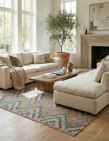 9' x 11' 3 Hand Woven Kilim Modern Wool Rug