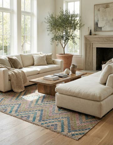 9' x 11' 3 Hand Woven Kilim Modern Wool Rug