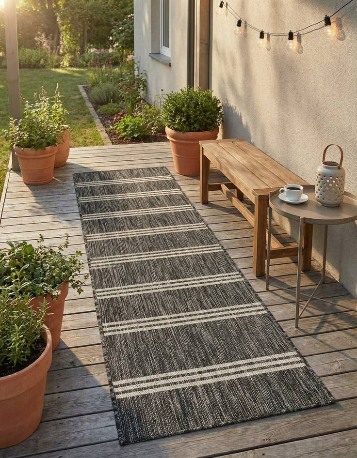 Detail image of 2' x 8'  Washable Jill Zarin Anguilla Indoor / Outdoor Runner Rug