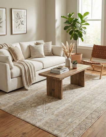 Ivory Oregon Square Rug