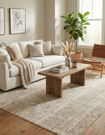 Ivory Oregon Square Rug