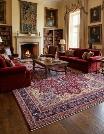 9' 10 x 13' 2 Hand Knotted Mashad Persian Wool Rug