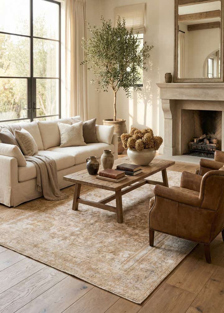 5' 10 x 9' 1 Hand Knotted Ultra Vintage Persian Wool Rug