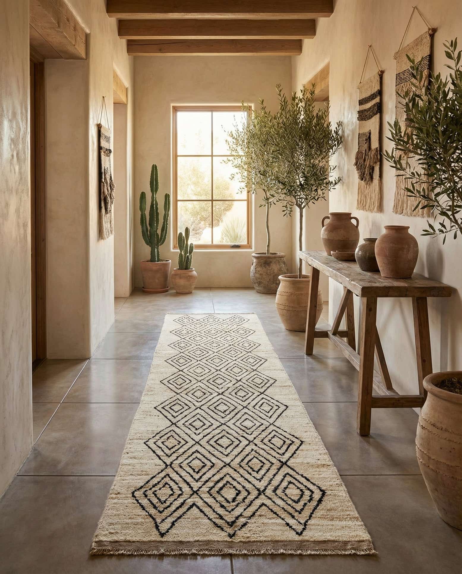 3' 2 x 15' 3 Hand Knotted Moroccan Wool Runner Rug
