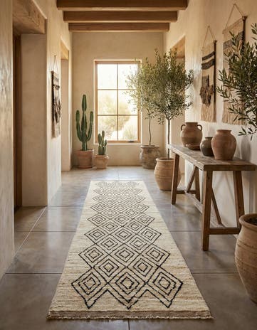 3' 2 x 15' 3 Hand Knotted Moroccan Wool Runner Rug