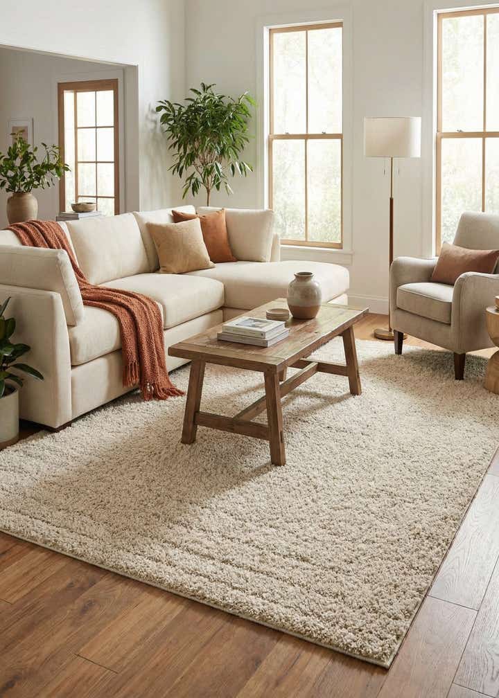 7' 10 x 11' Soft Solid Shag Rug