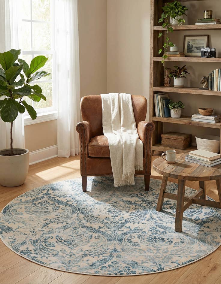 Detail image of  5' 3 x 5' 3 Victoria Round Rug