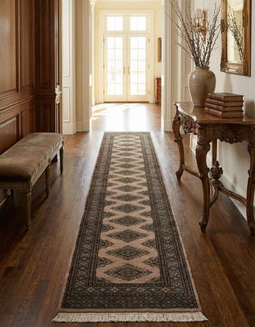 2' 6 x 11' 10 Hand Knotted Bokhara Wool Runner Rug