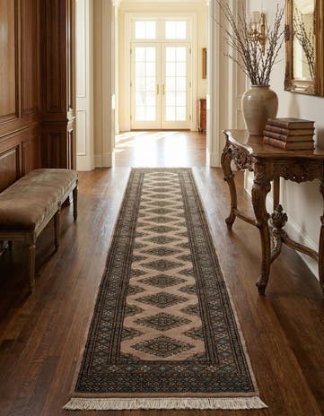 2' 6 x 11' 10 Hand Knotted Bokhara Wool Runner Rug