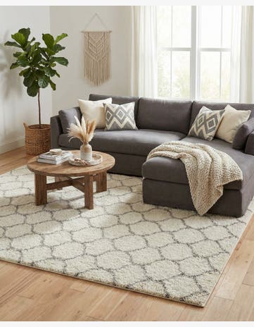 10' 8 x 14' Trellis Shag Rug