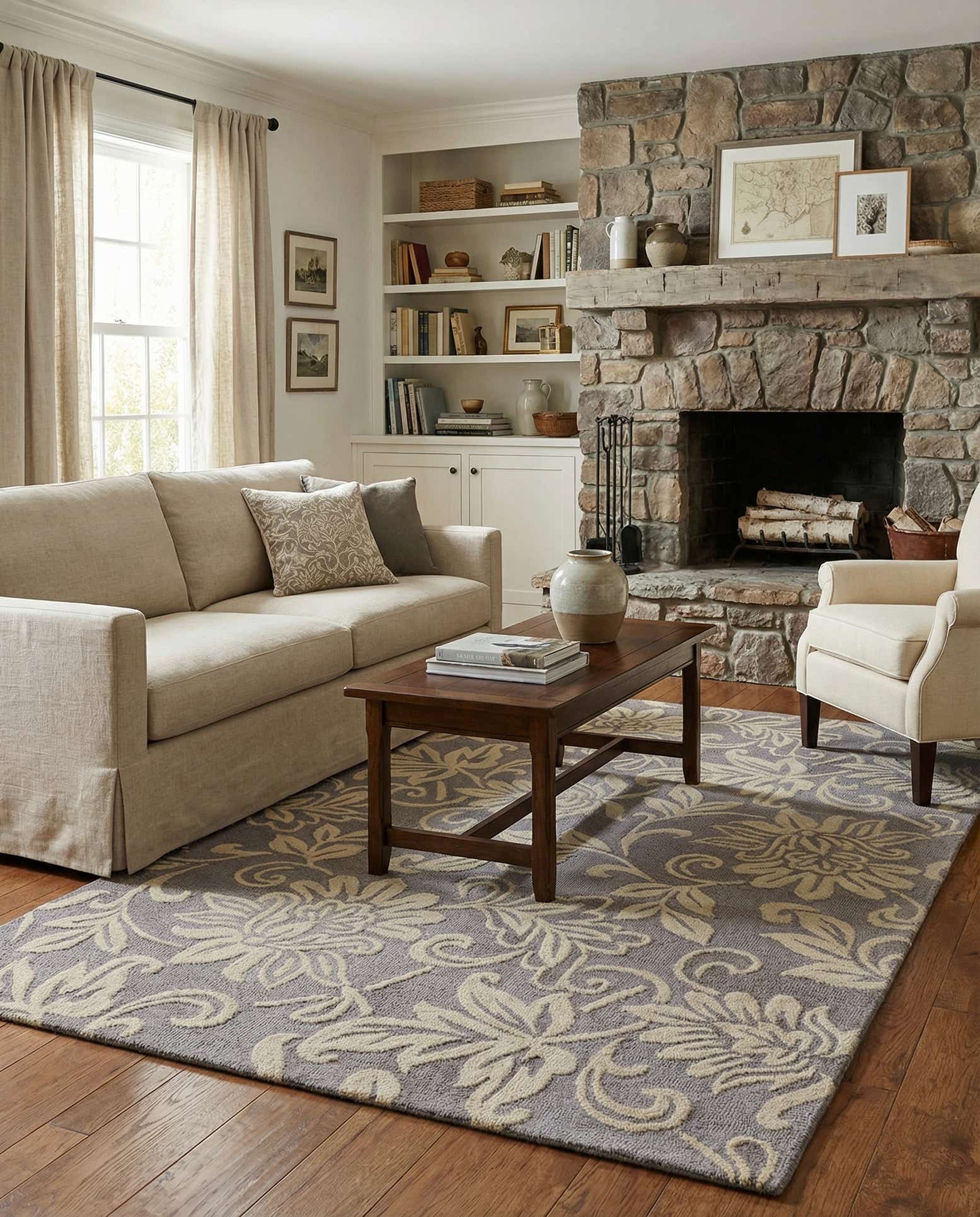 5' x 8' Agra Wool Rug