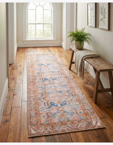 2' x 6' Washable Timeless Runner Rug