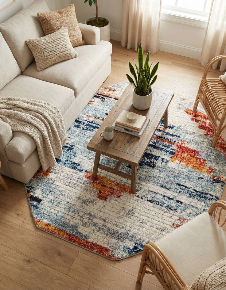 Detail image of 4' x 4' Tucson Octagon Rug