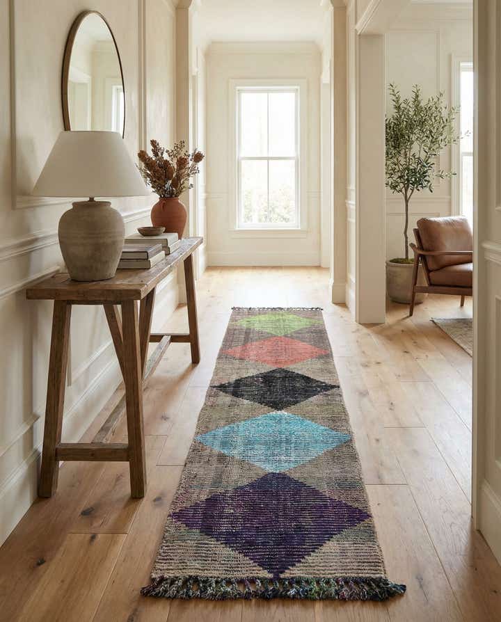 2' 6 x 12' Hand Knotted Moroccan Wool Runner Rug