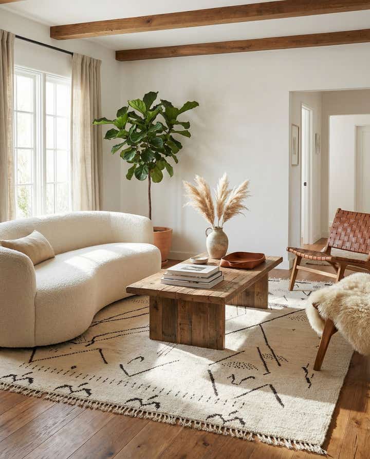 8' 2 x 10' 5 Hand Knotted Moroccan Wool Rug