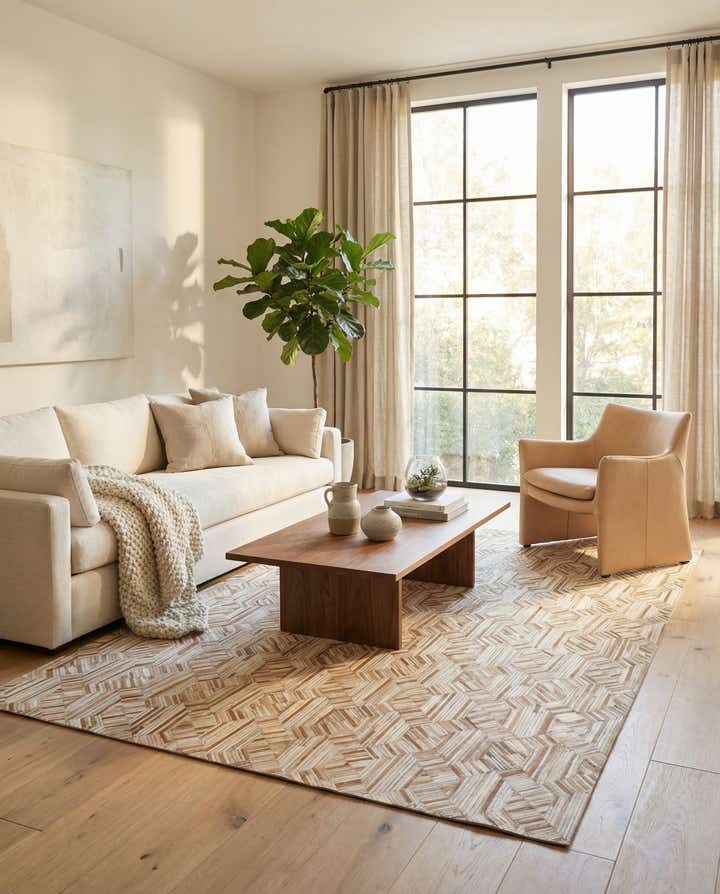 5' 1 x 7' 1 Cowhide Rug