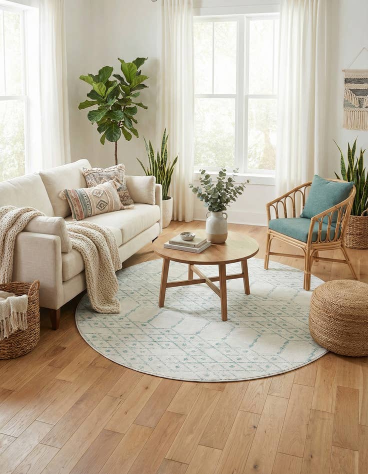 Detail image of  7' 10 x 10' Paxon Trellis Oval Rug