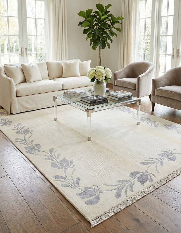 Detail image of 6' 7 x 9' 9  Hand Knotted Darya Wool Rug