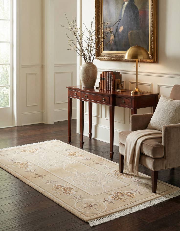 Detail image of 2' 8 x 4' 10 Hand Knotted Darya Wool Rug