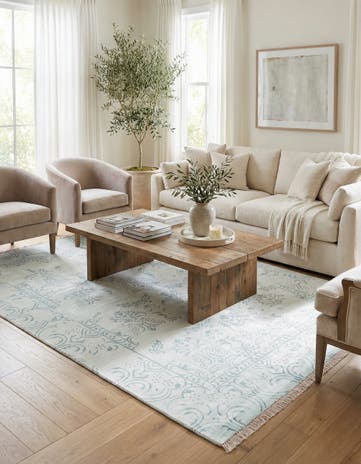 6' 7 x 9' 10 Hand Knotted Darya Wool Rug