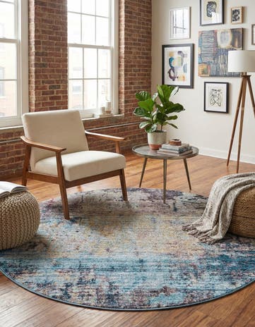 Jill Zarin Downtown Greenwich Village Round Rug