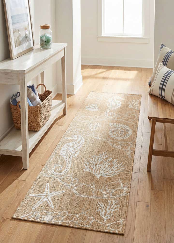 2' x 6' Easy-Clean Coastal Indoor / Outdoor Runner Rug