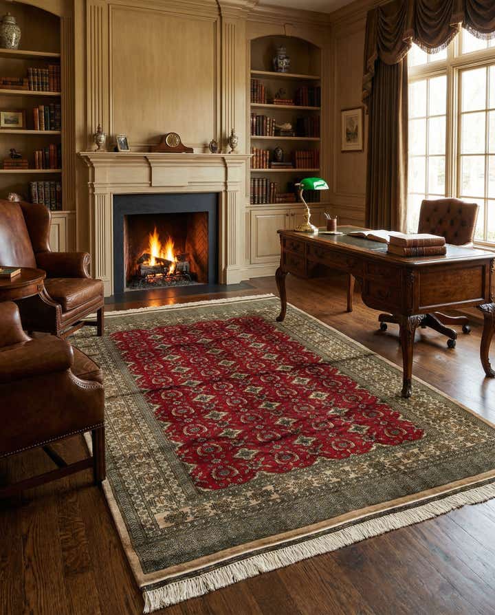 6' 5 x 9' 1 Hand Knotted Bokhara Oriental Wool Rug