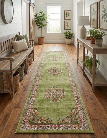 Green Lucerne Runner Rug