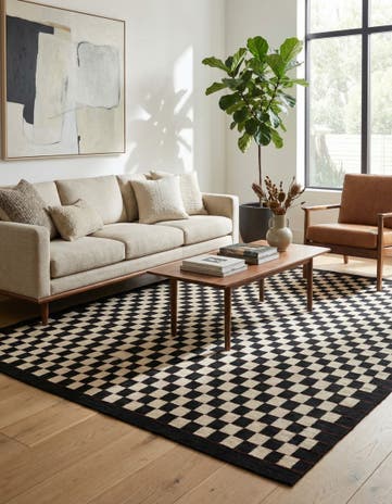6' 6 x 9' 7 Hand Woven Kilim Modern Wool Rug
