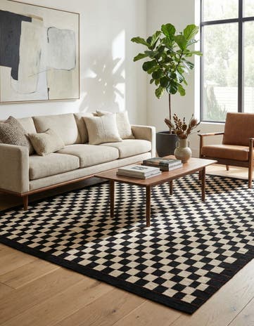 6' 6 x 9' 7 Hand Woven Kilim Modern Wool Rug