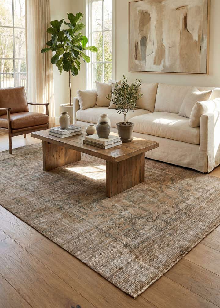 6' 2 x 9' 2 Hand Knotted Ultra Vintage Persian Wool Rug