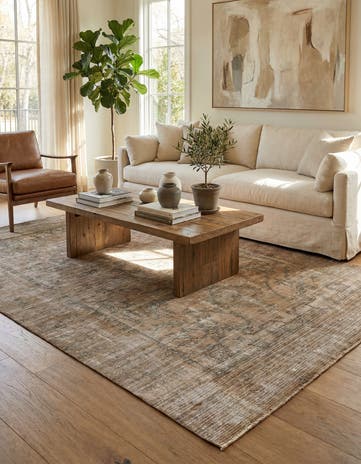 6' 2 x 9' 2 Hand Knotted Ultra Vintage Persian Wool Rug