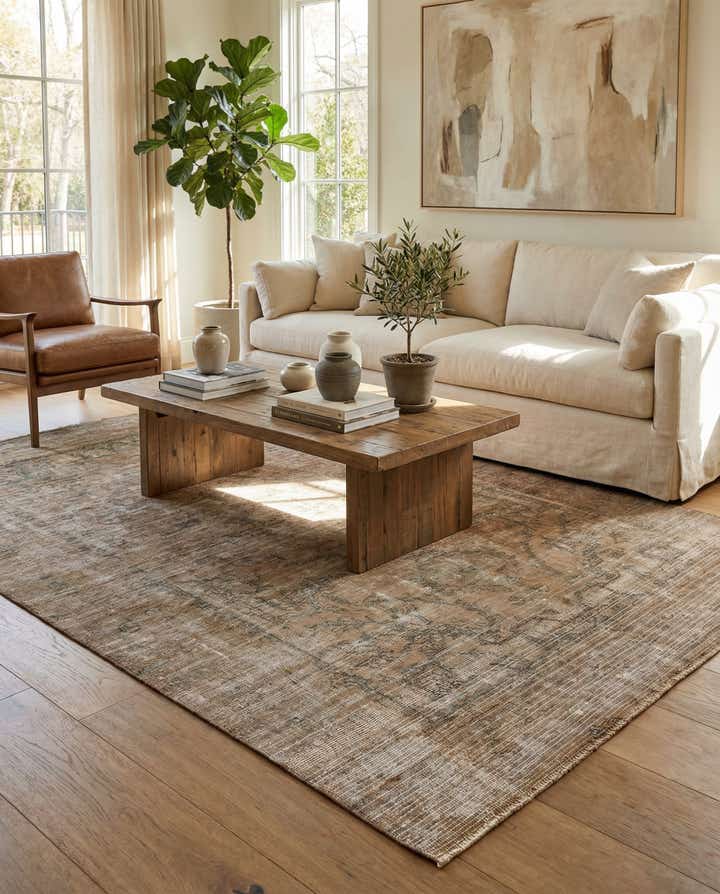 6' 2 x 9' 2 Hand Knotted Ultra Vintage Persian Wool Rug