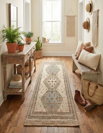 2' 2 x 8' Chenille Jute Runner Rug