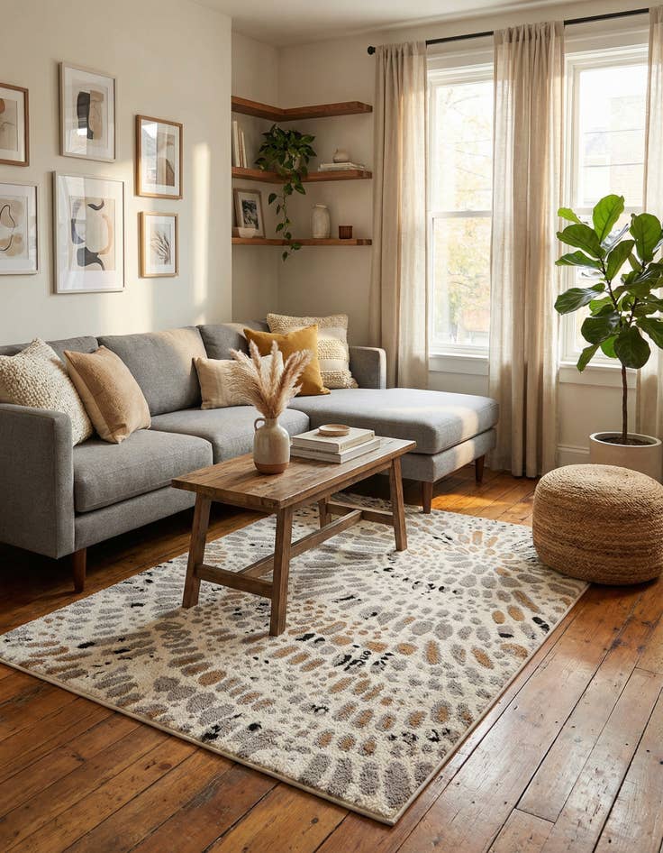 Detail image of 5' x 8' Sepia Rug