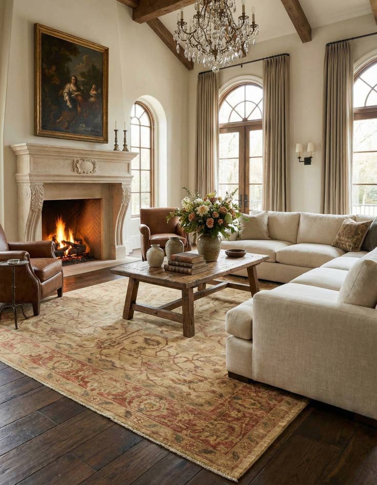 Detail image of 10' 2 x 13' 5  Hand Knotted Peshawar Ziegler Rug