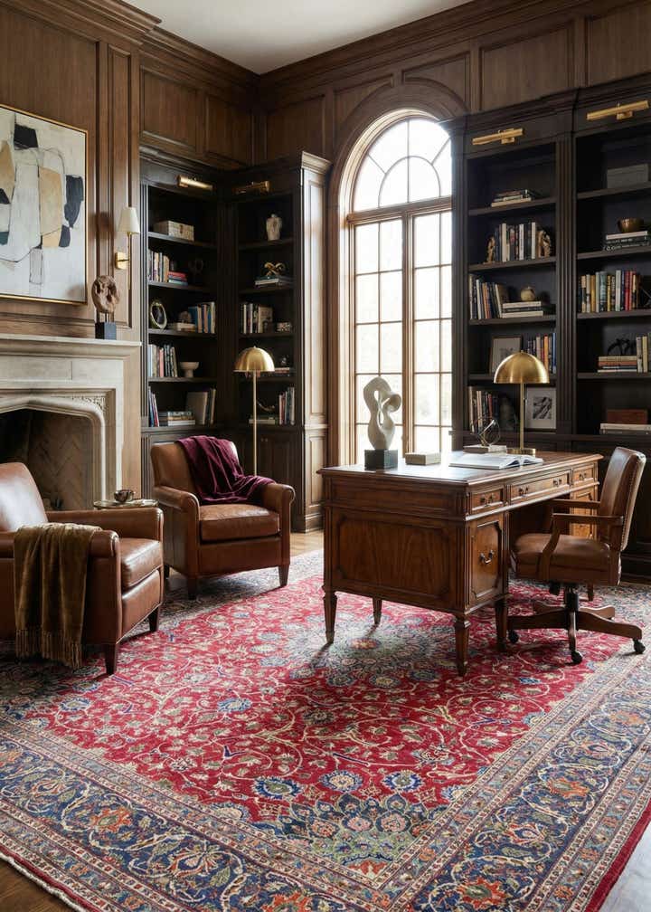 9' 7 x 12' 6 Hand Knotted Kashmar Persian Wool Rug