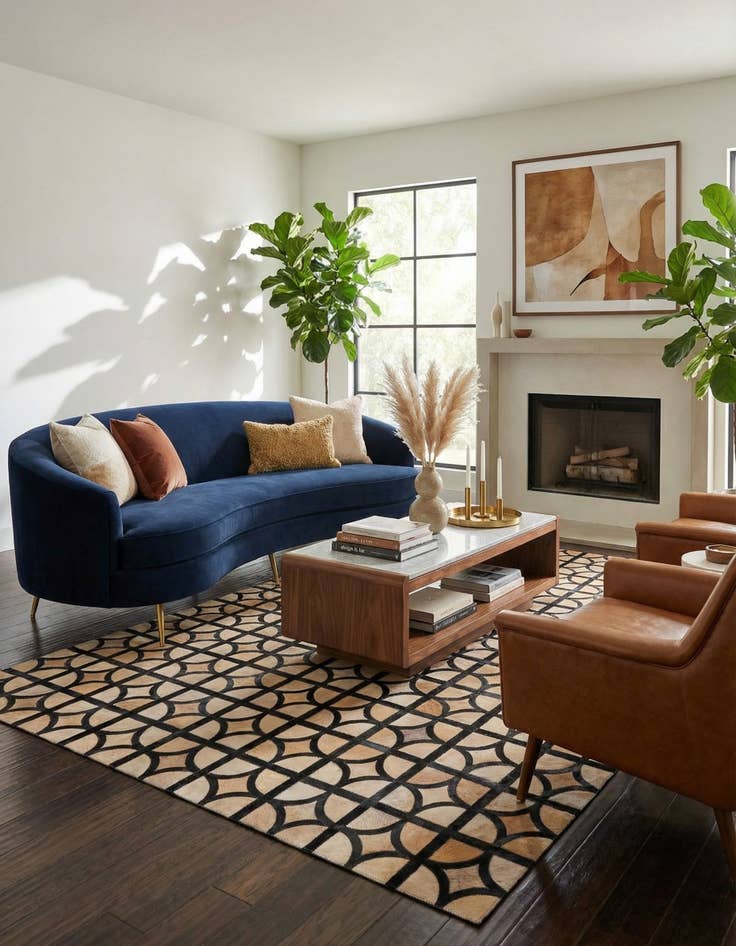 Detail image of 5' x 7' 10 Cowhide Rug