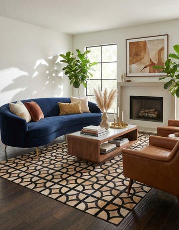 5' x 7' 10 Cowhide Rug