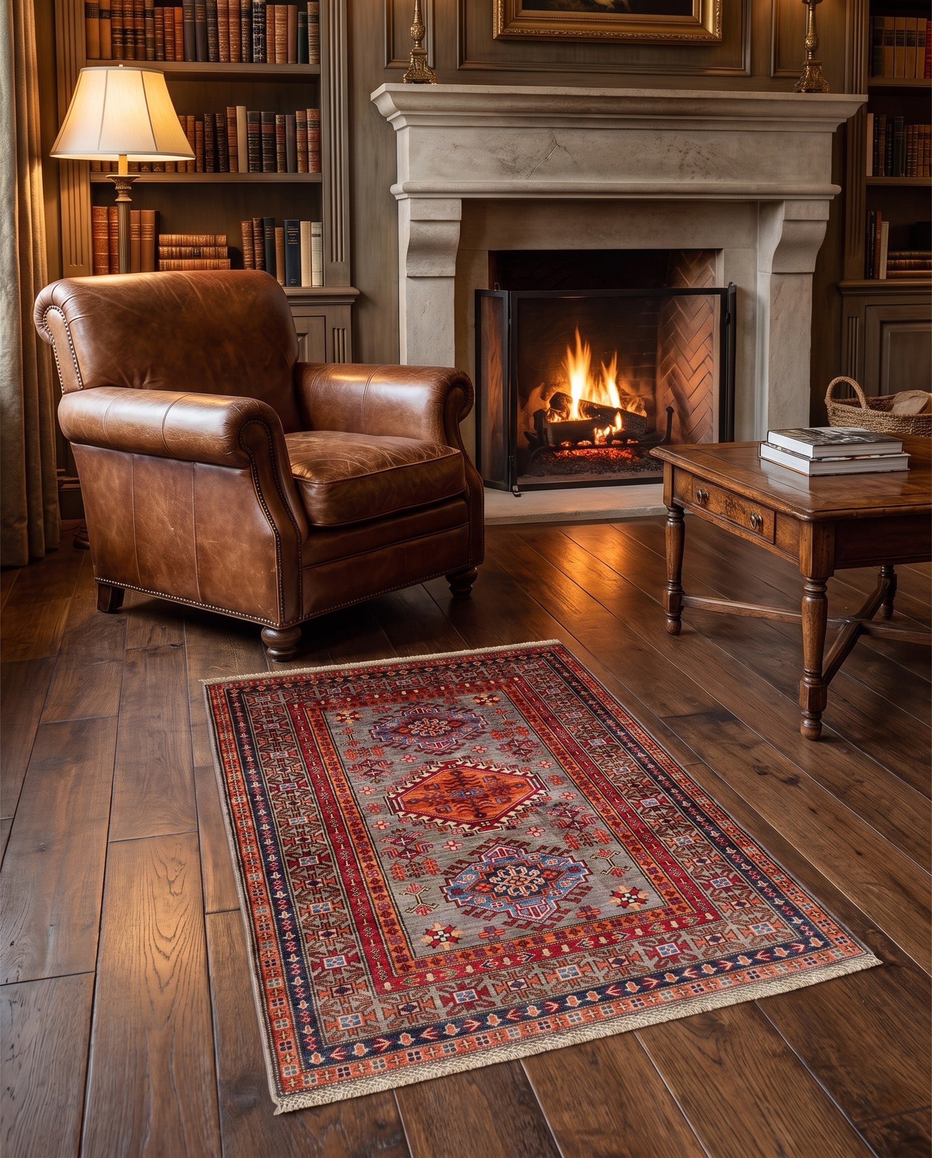 3' 4 x 5' 1 Hand Knotted Kazak Rug
