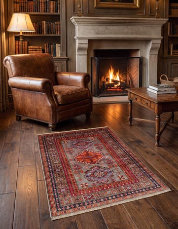 3' 4 x 5' 1 Hand Knotted Kazak Rug