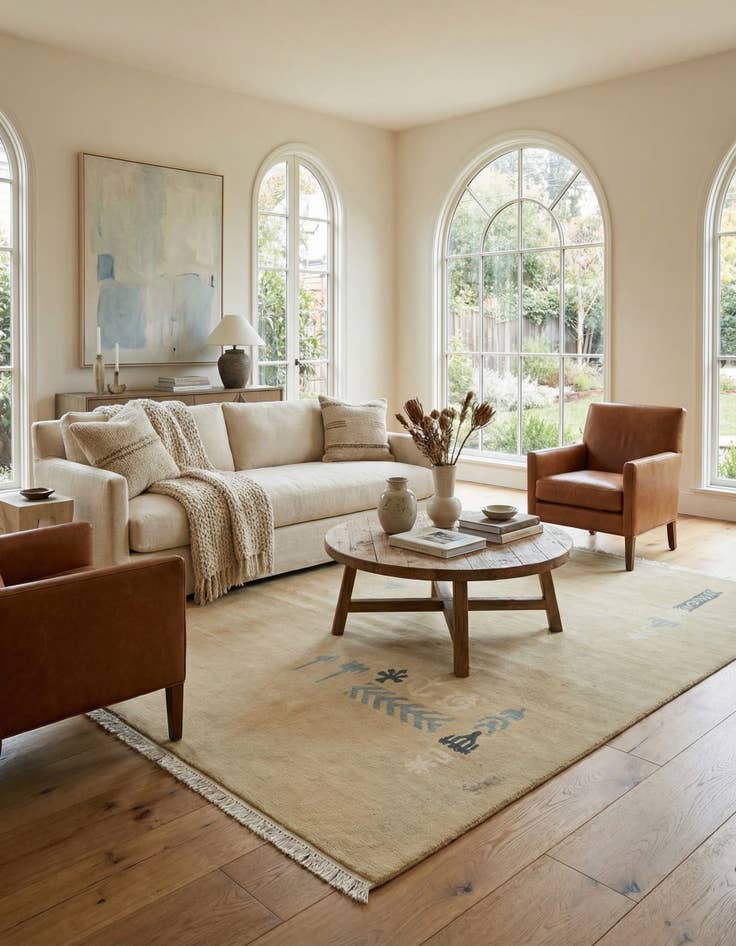 Detail image of 5' 8 x 8'  Hand Knotted Nepal Wool Rug