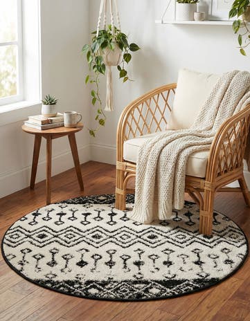 3' x 3' Moroccan Trellis Round Rug