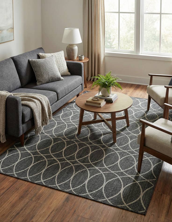 Detail image of 5' 3 x 8'  Washable Trellis Indoor / Outdoor Rug