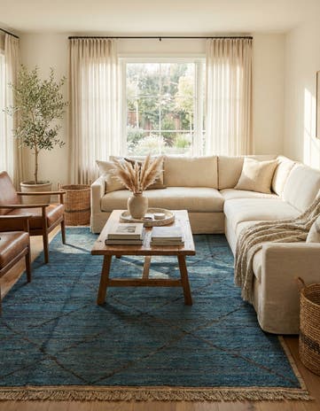 6' 4 x 9' 3 Hand Knotted Moroccan Wool Rug