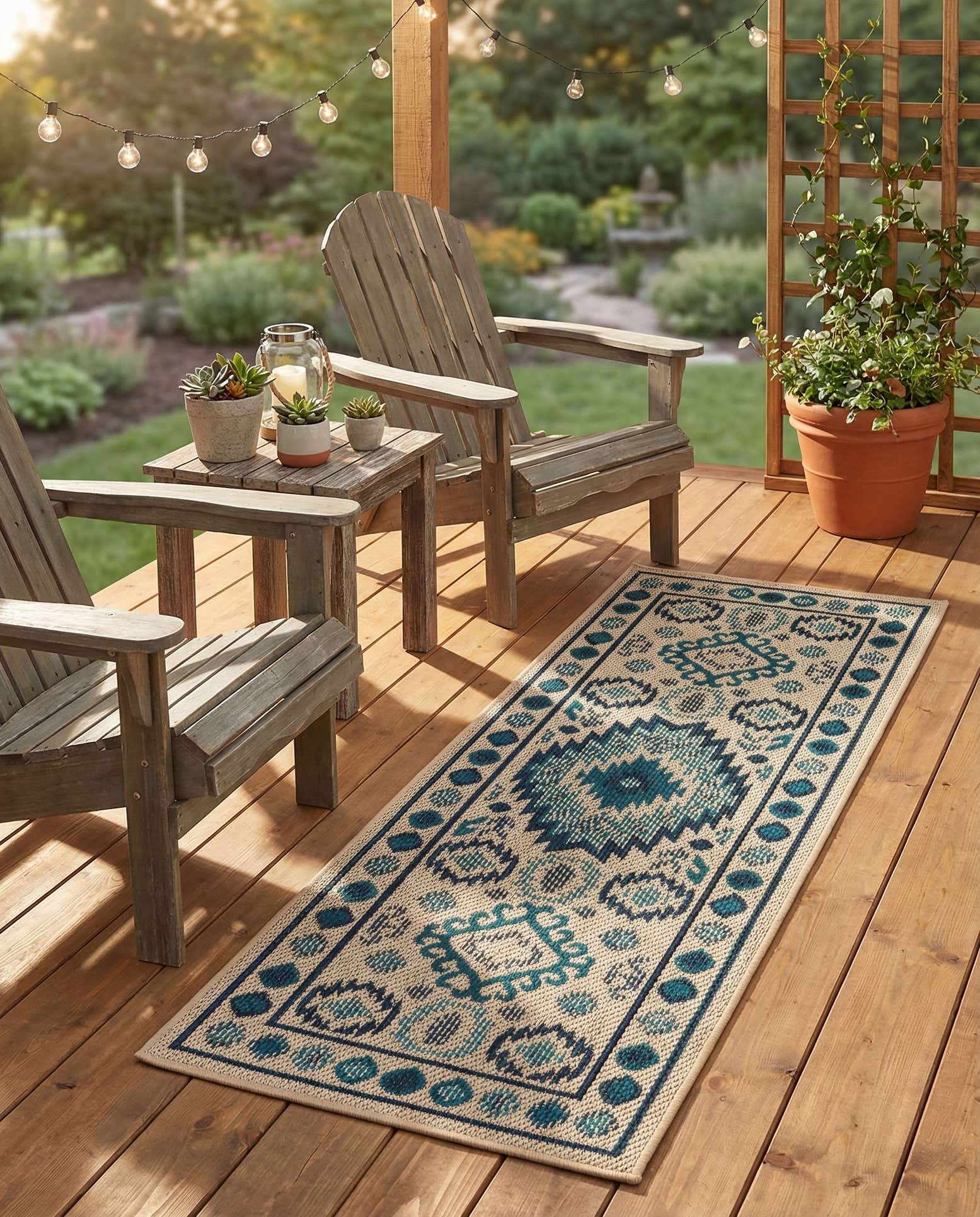 2' x 5' Easy-Clean Baja Indoor / Outdoor Runner Rug