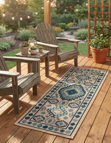 2' x 5' Easy-Clean Baja Indoor / Outdoor Runner Rug