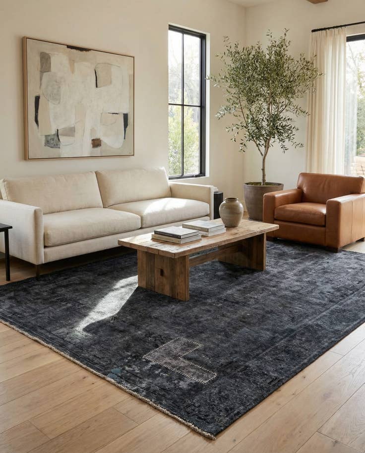 Detail image of 7' 3 x 9' 7 Hand Knotted Ultra Vintage Persian Wool Rug