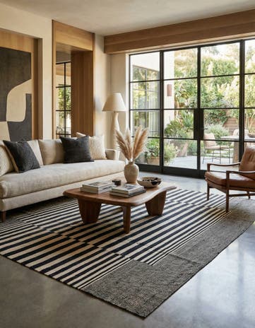 8' 9 x 9' 6 Hand Woven Kilim Modern Wool Square Rug