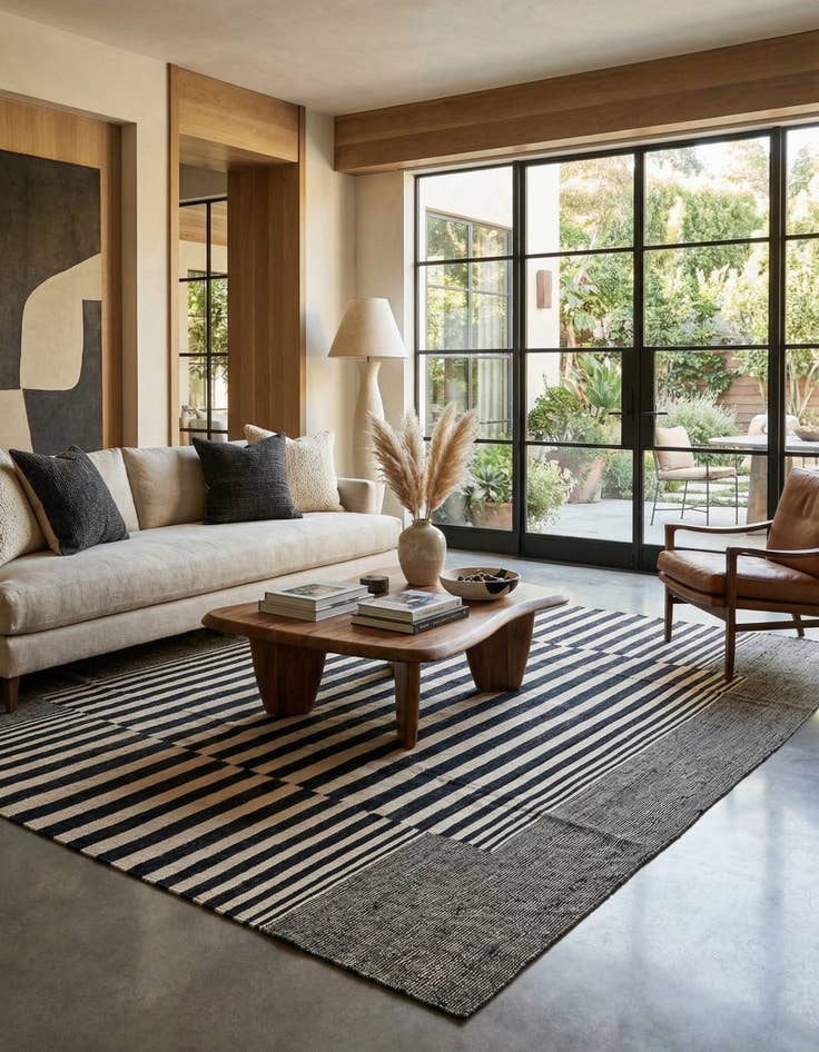 Detail image of 8' 9 x 9' 6  Hand Woven Kilim Modern Wool Square Rug